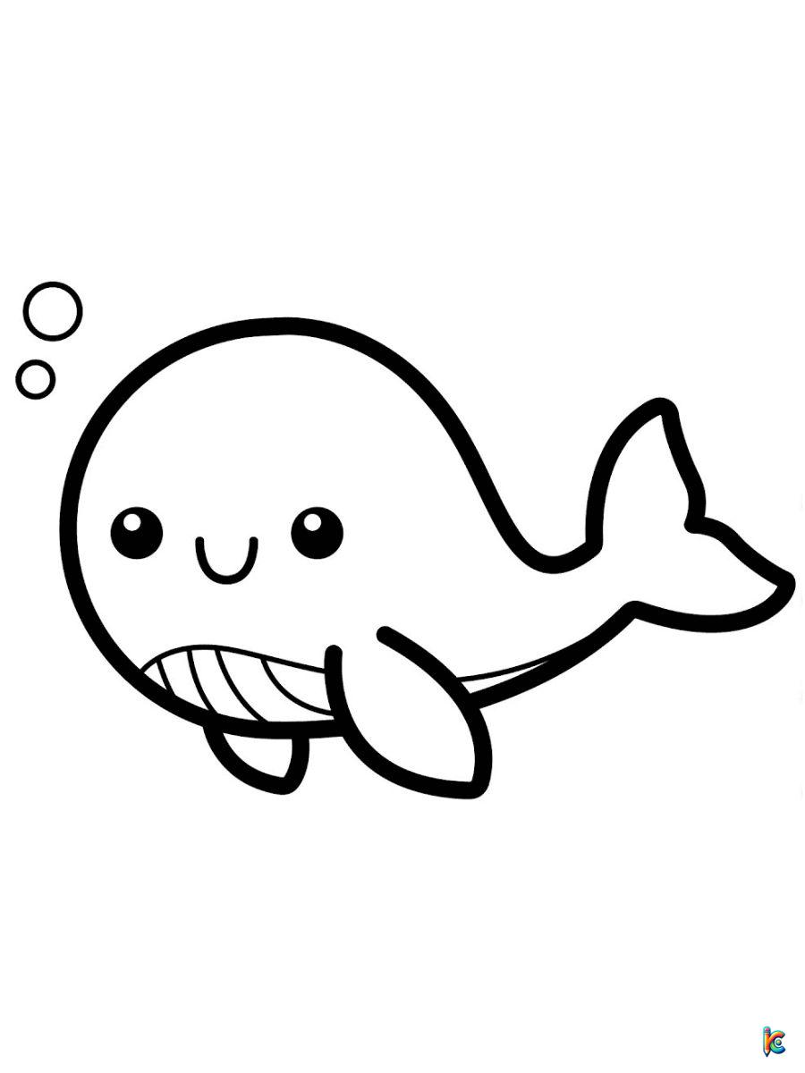 coloring pages of cute whales