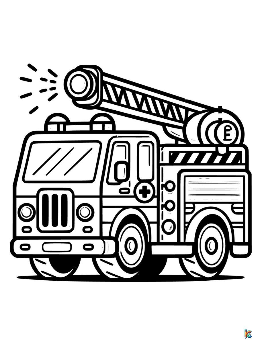 coloring pages of fire trucks