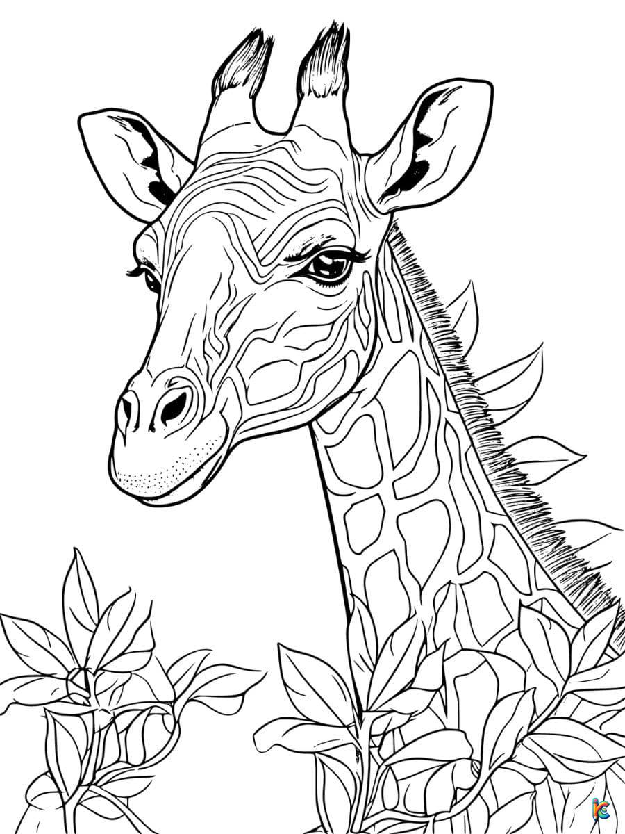 coloring pages of giraffes