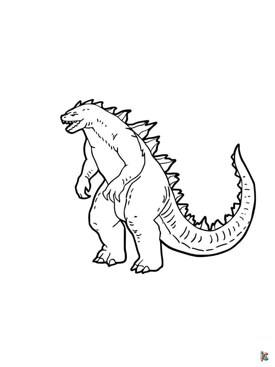 coloring pages of godzilla