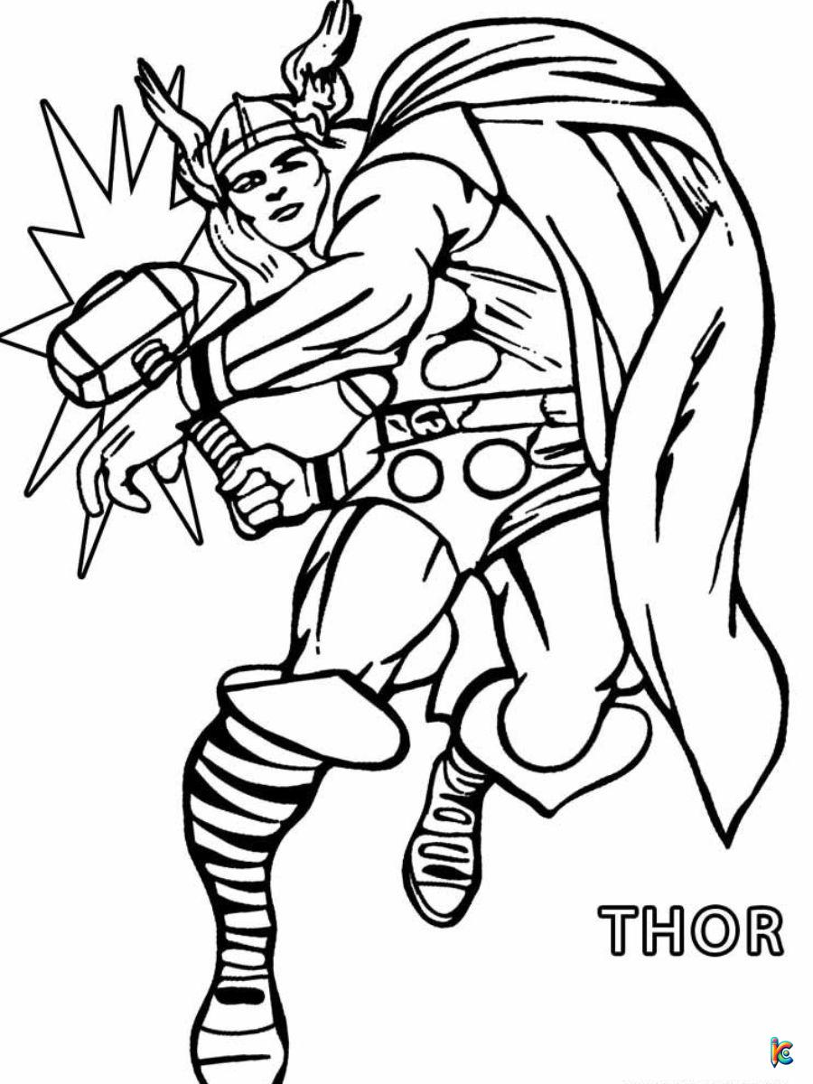 coloring pages of thor