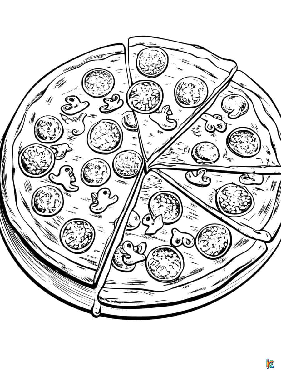 coloring pages pizza
