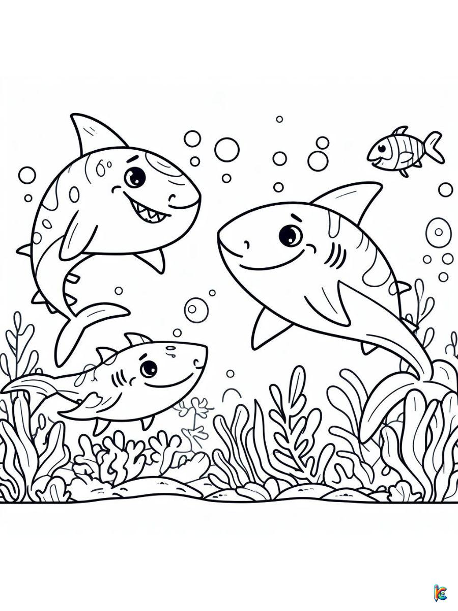 coloring pages sharks