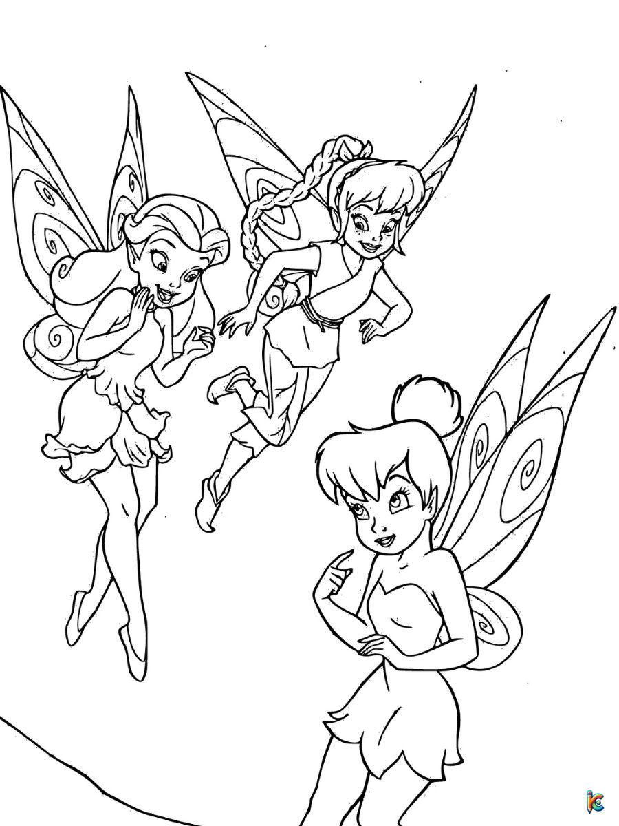 coloring pages tinkerbell and friends