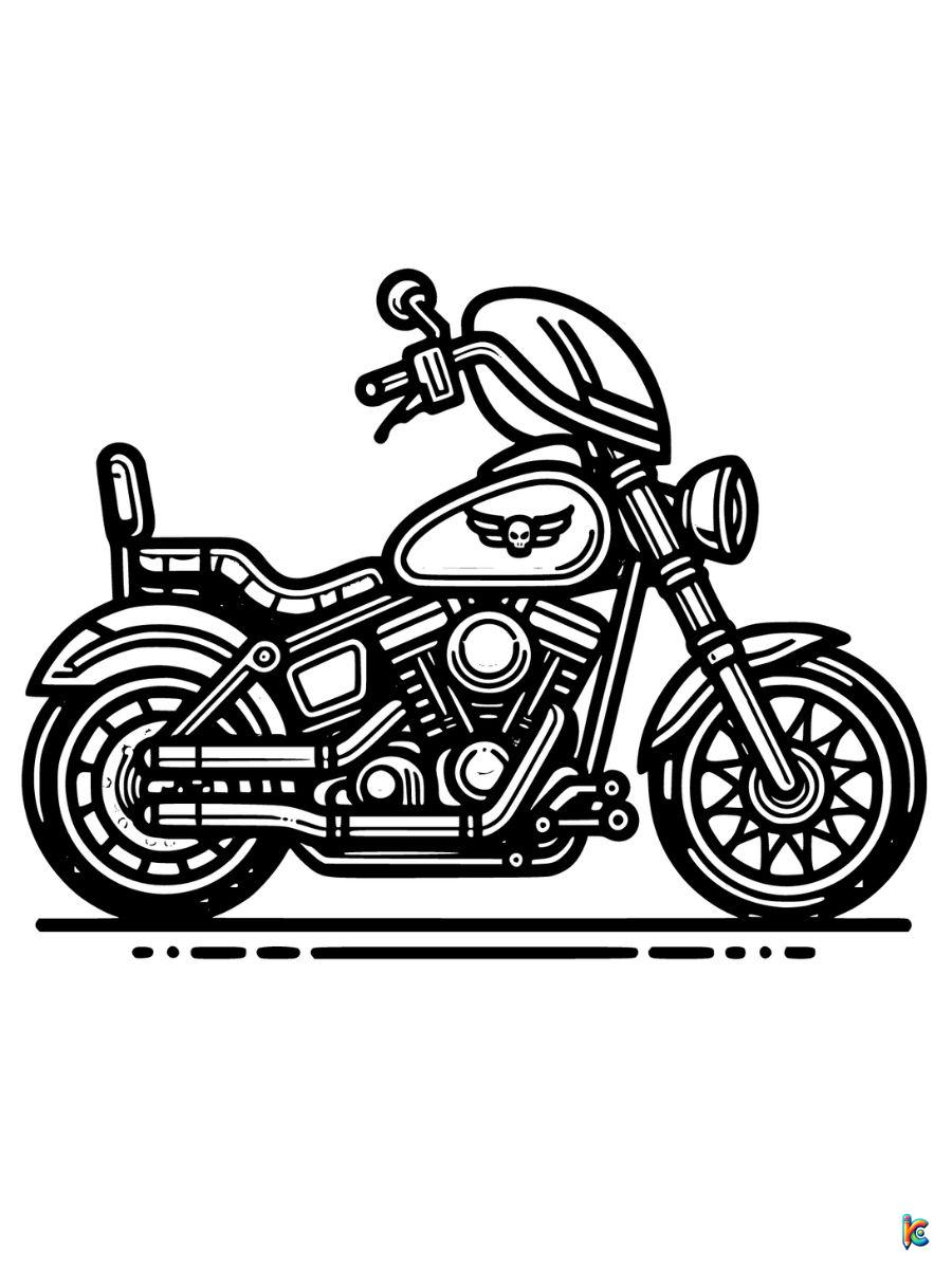 cool motorcycle coloring page