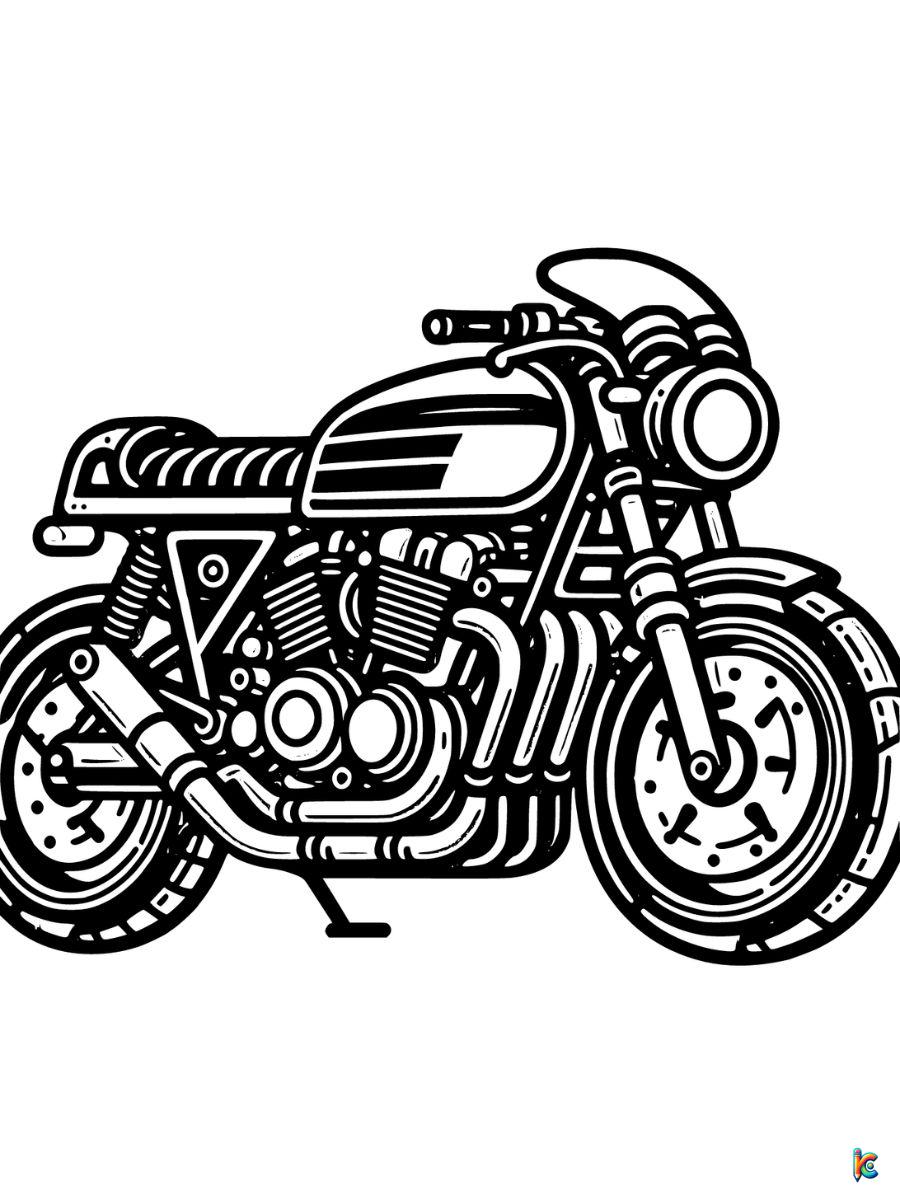 cool motorcycle coloring pages free