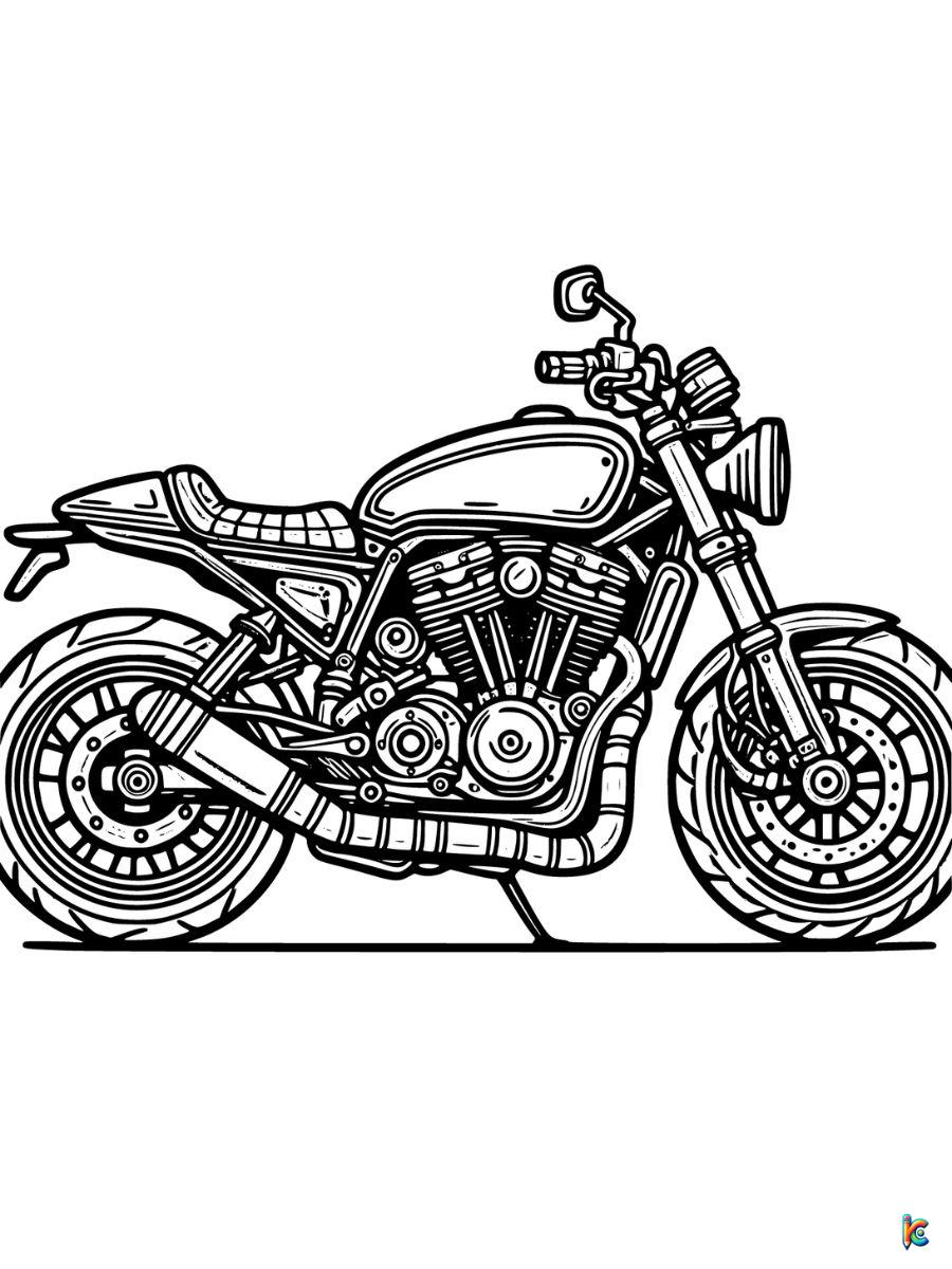 cool motorcycle coloring pages