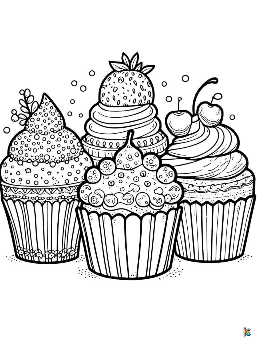 cupcakes coloring pages