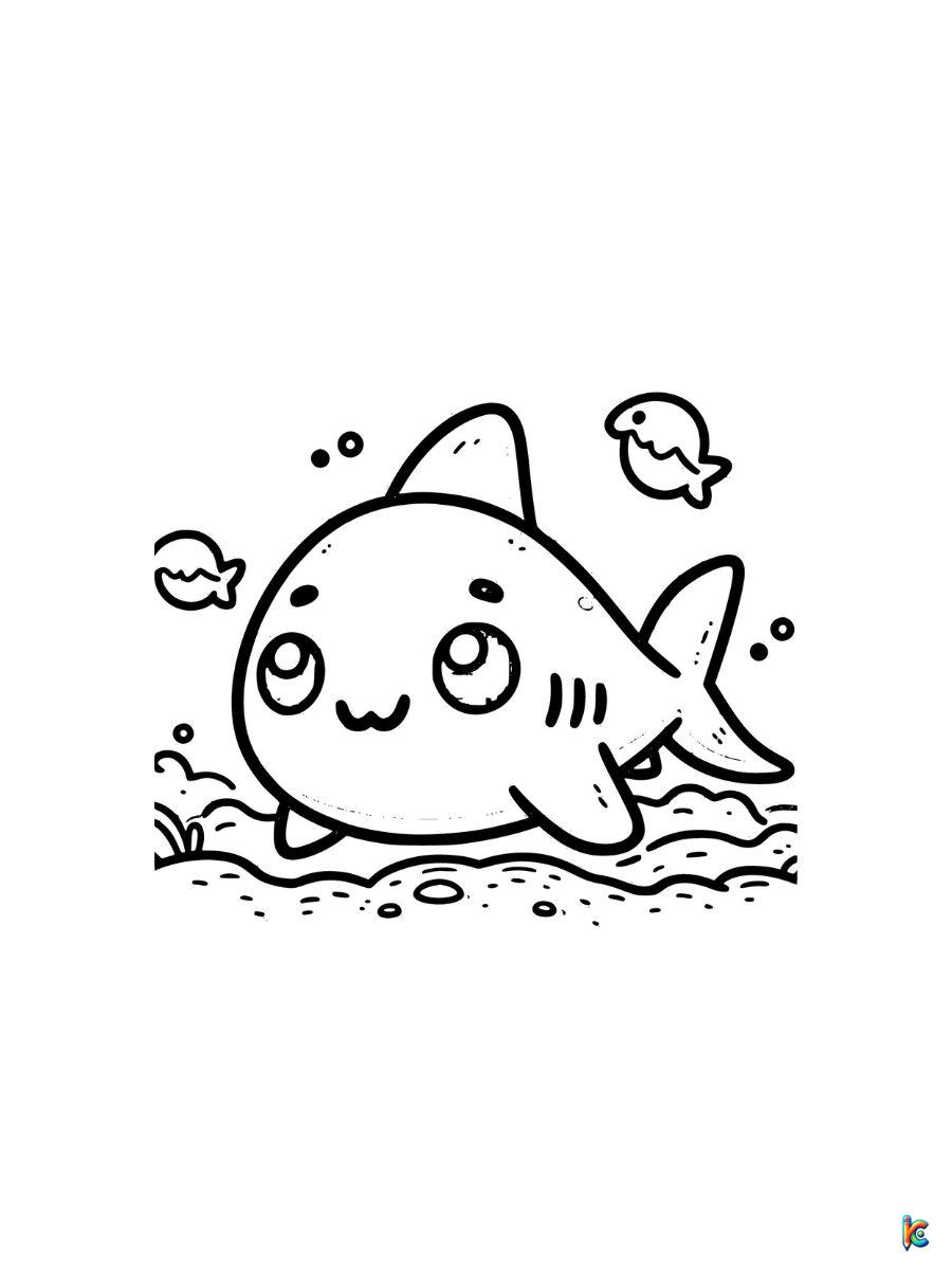 cute baby shark coloring pages