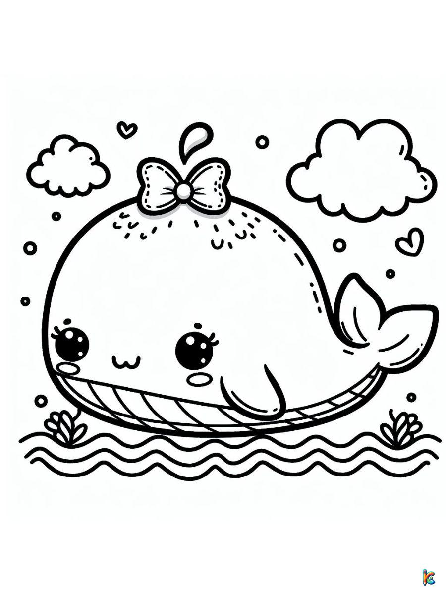 cute baby stern whale coloring pages