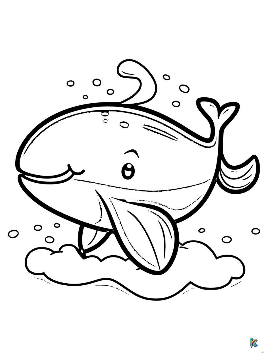 cute baby zoo whale coloring pages