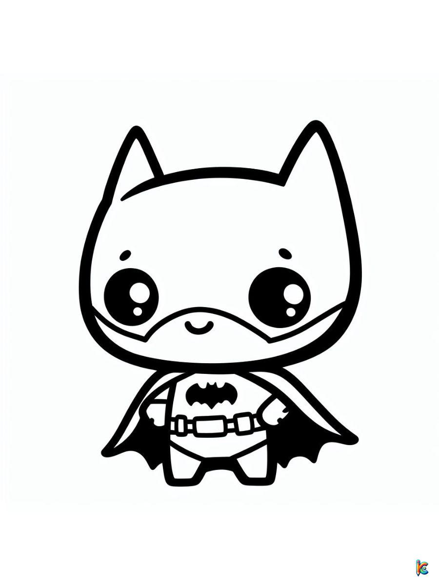 cute batman coloring page