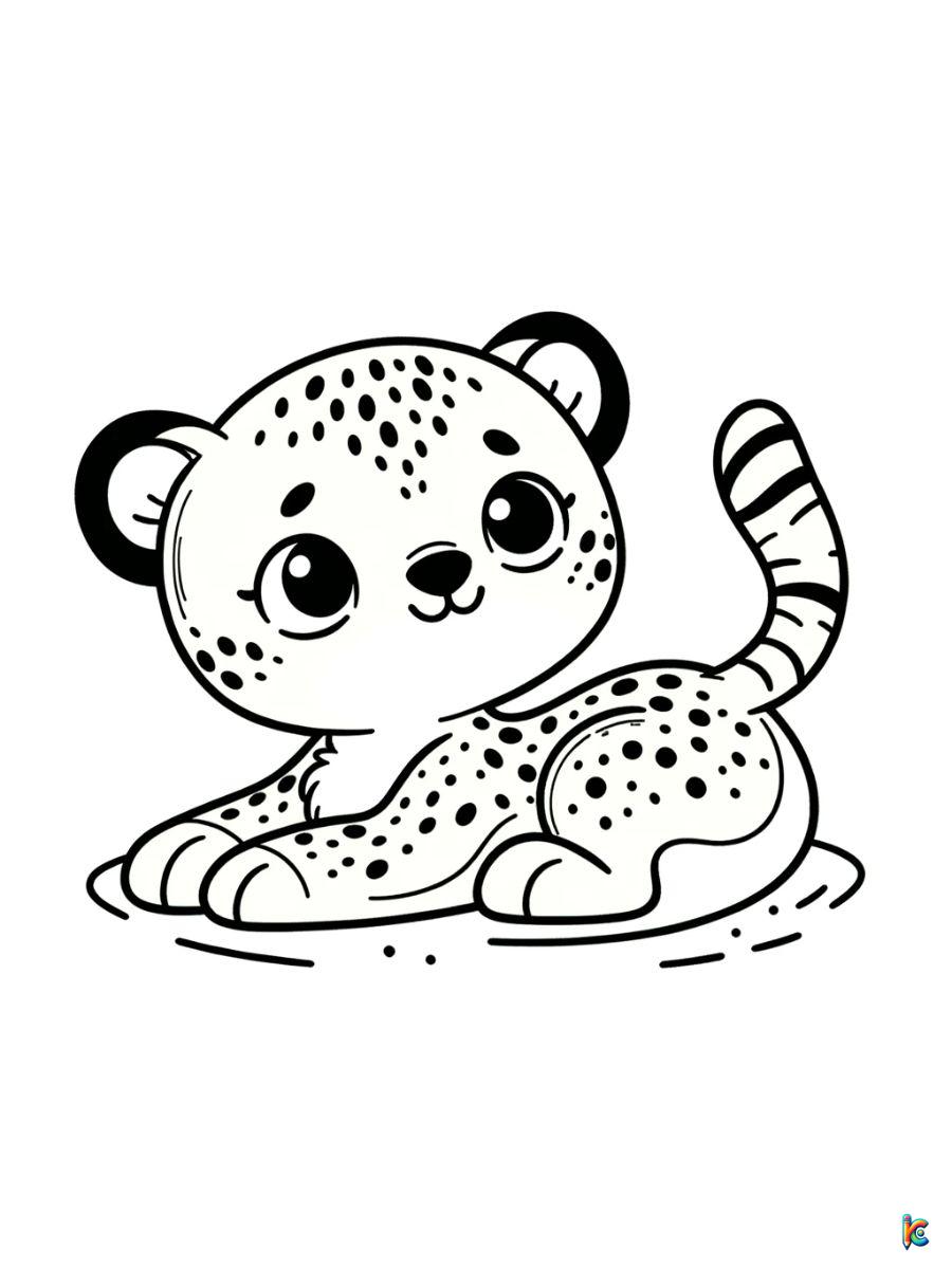 cute cheetah coloring pages free