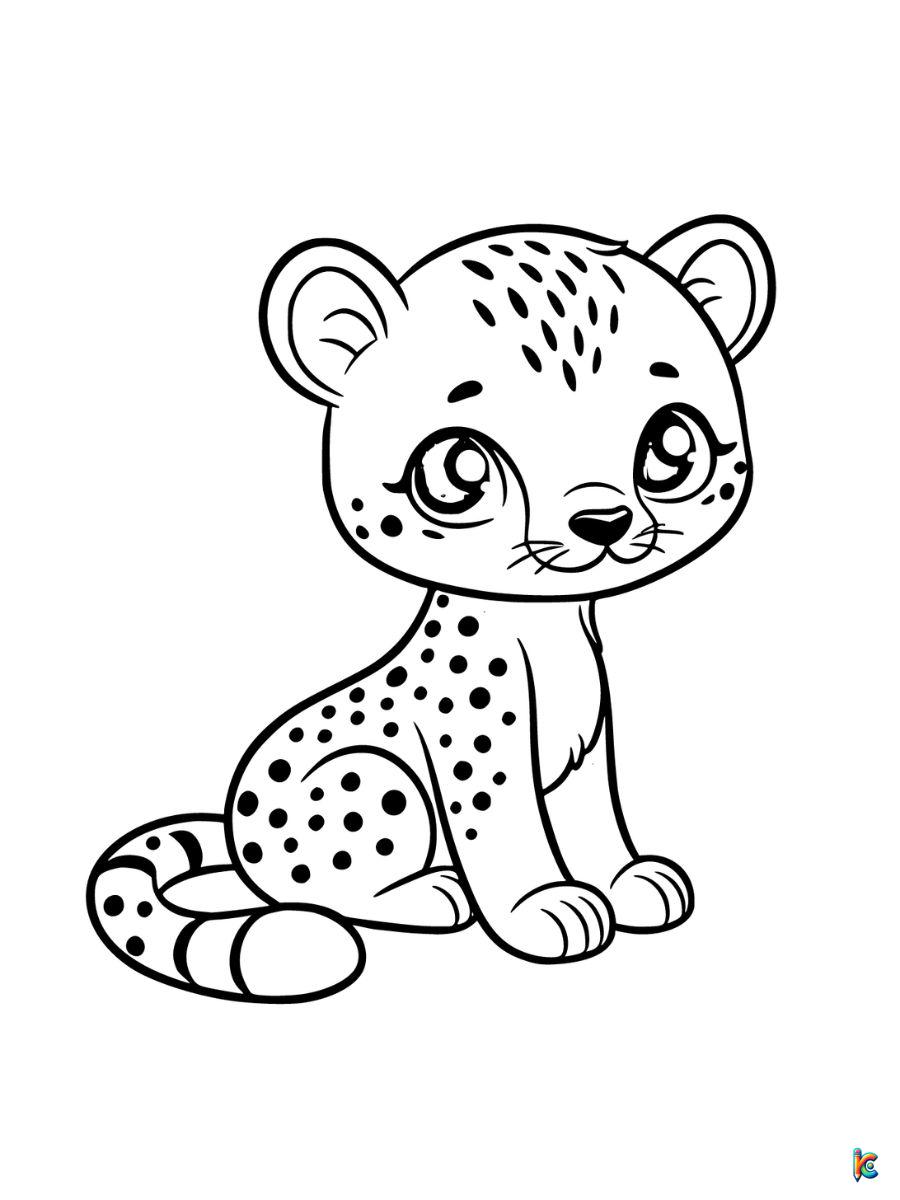 cute cheetah coloring pages printable