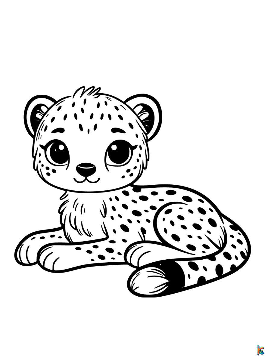 cute cheetah coloring pages