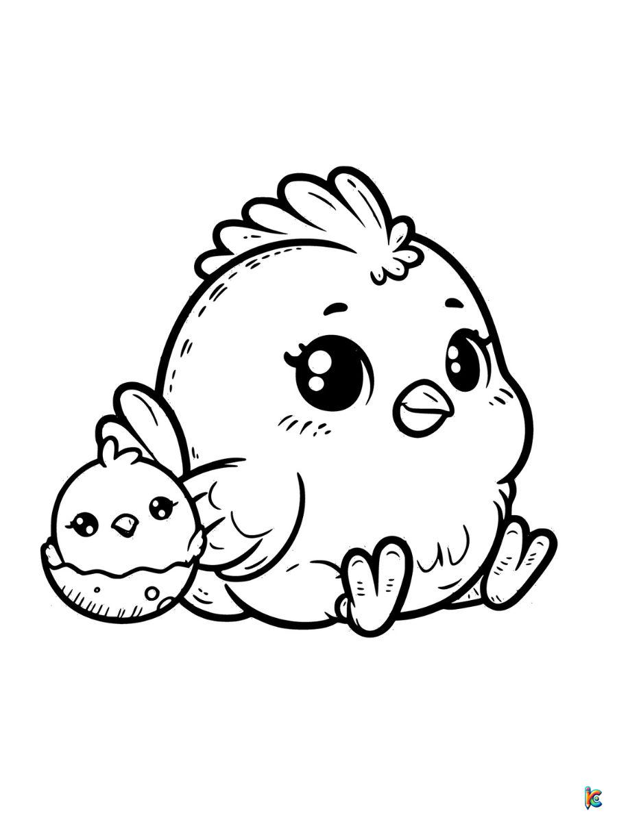cute chick coloring pages