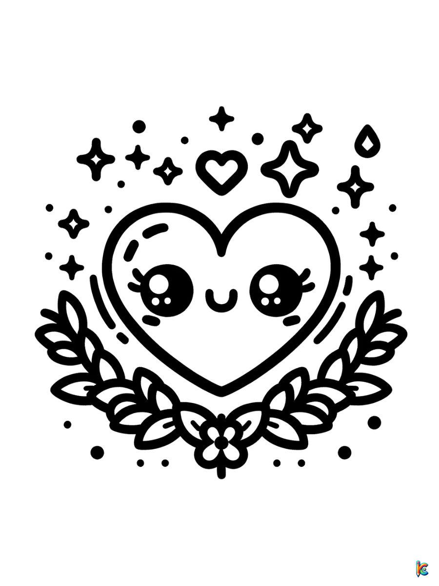 cute coloring pages hearts