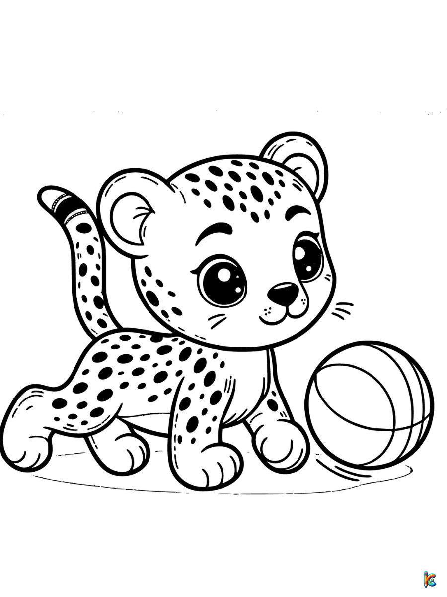 cute coloring pages of animals of cheetahs