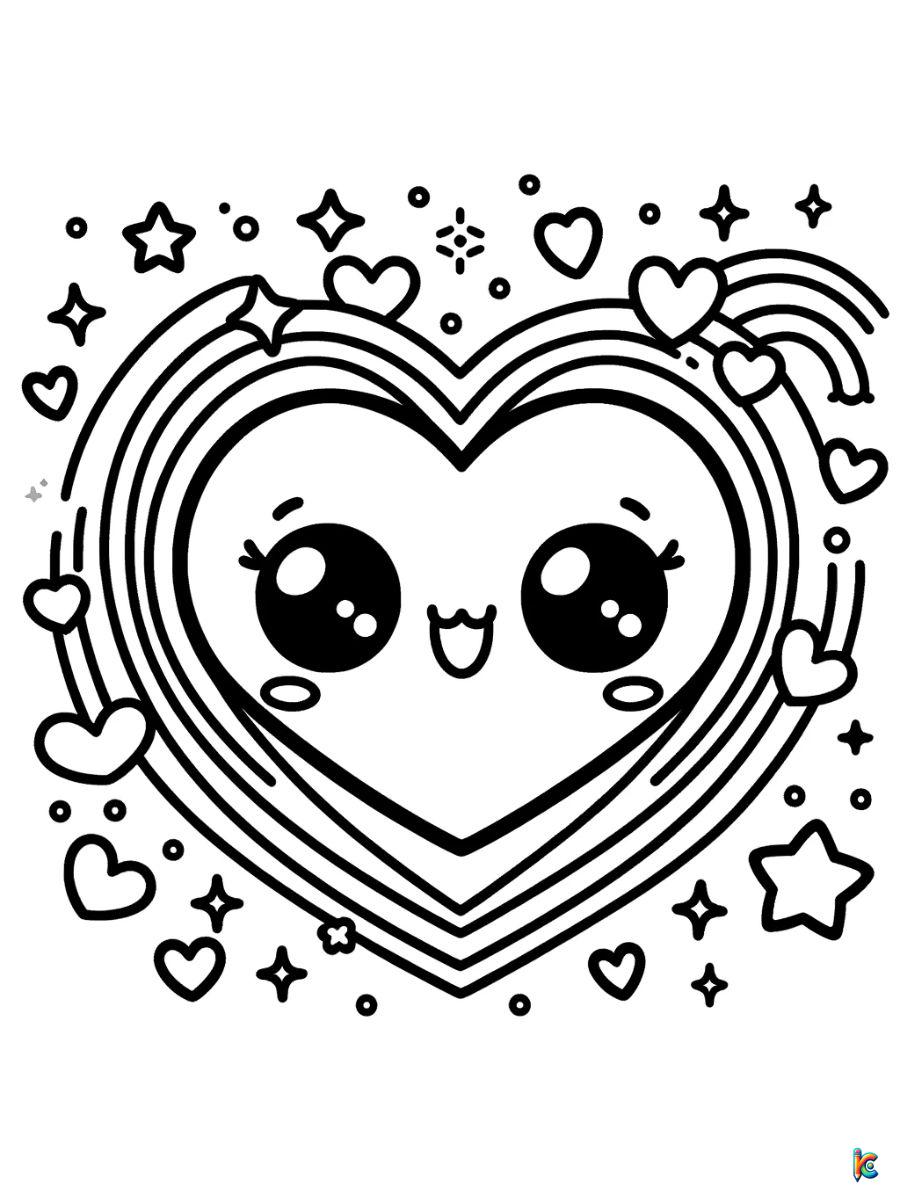 cute heart coloring pages