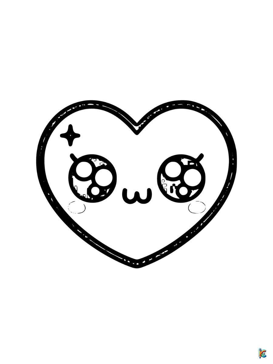 cute hearts coloring pages free