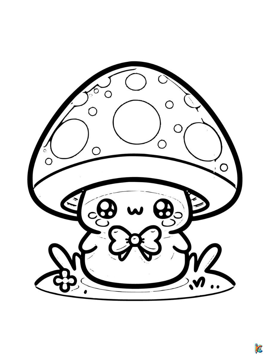 cute mushrooms coloring pages