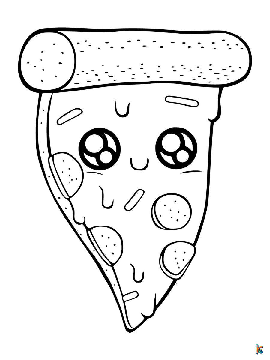 cute pizza coloring pages