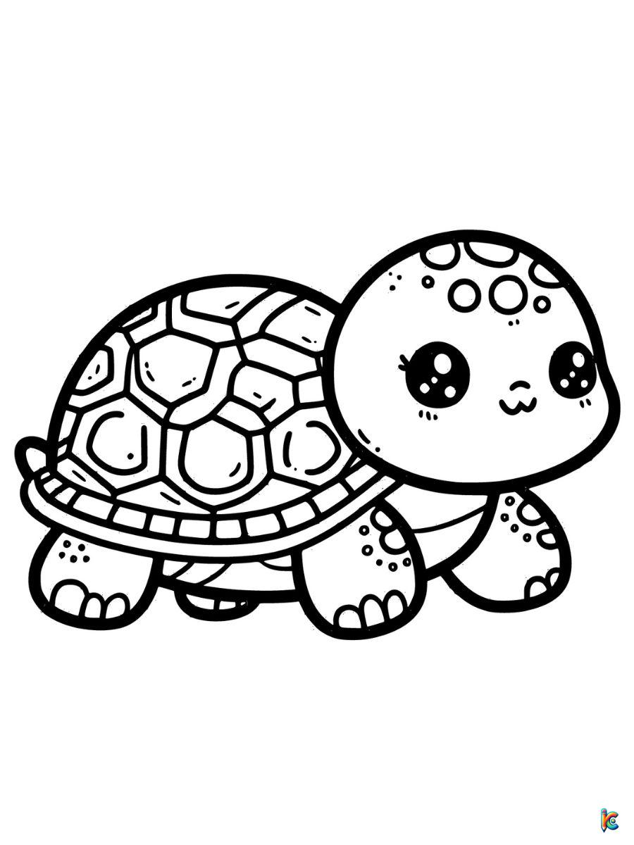 cute sea turtle coloring page