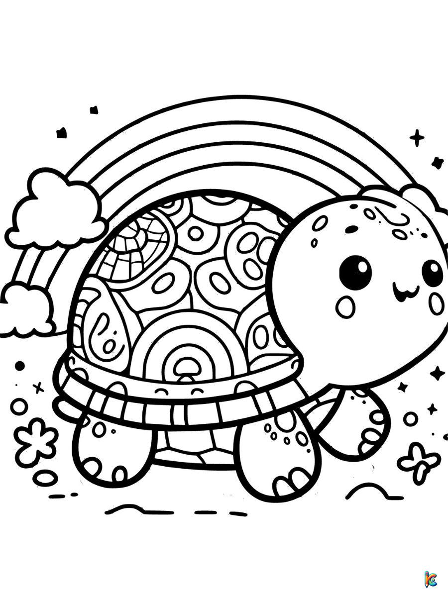cute turtle coloring page