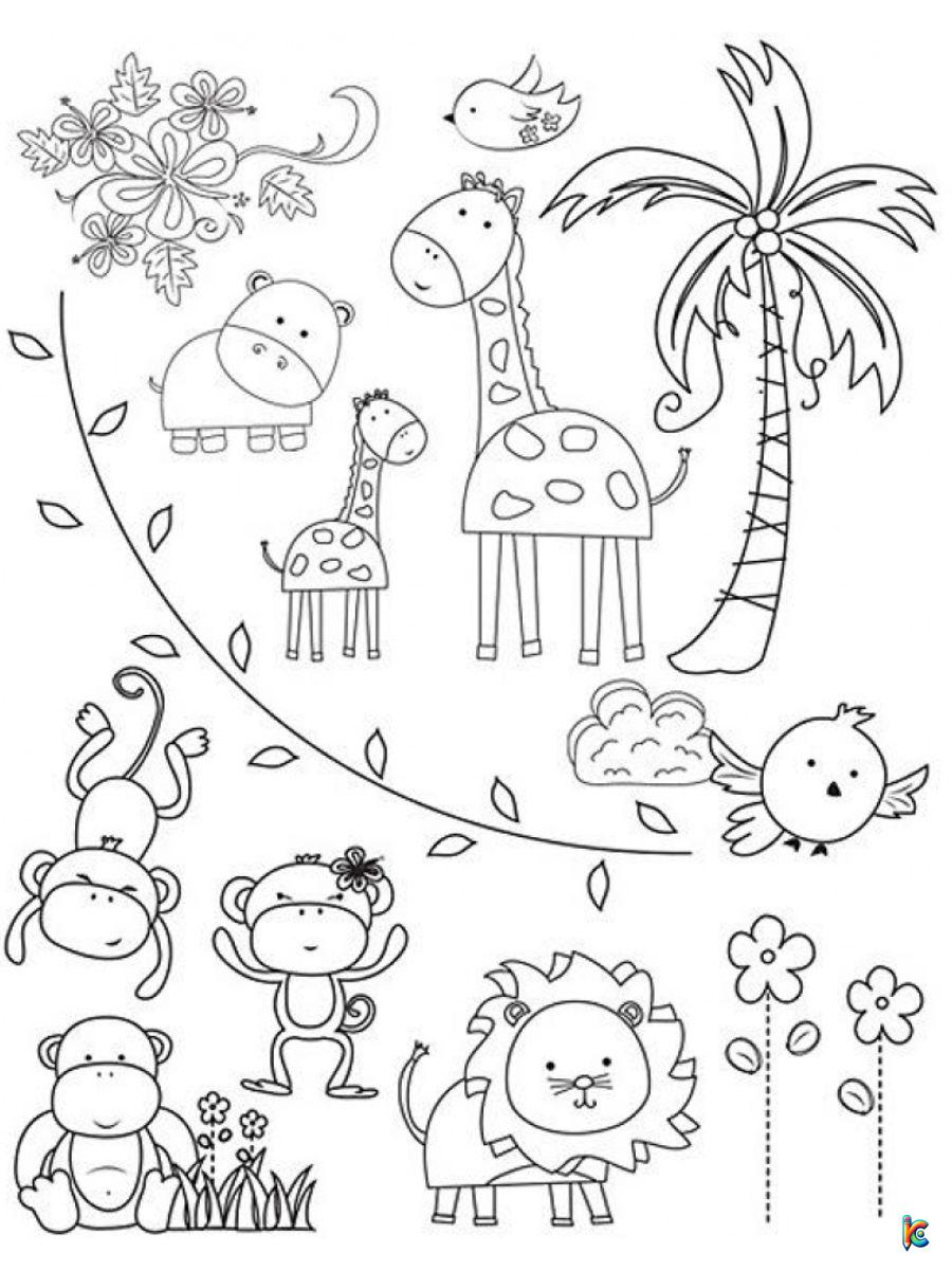 cute zoo animal coloring pages