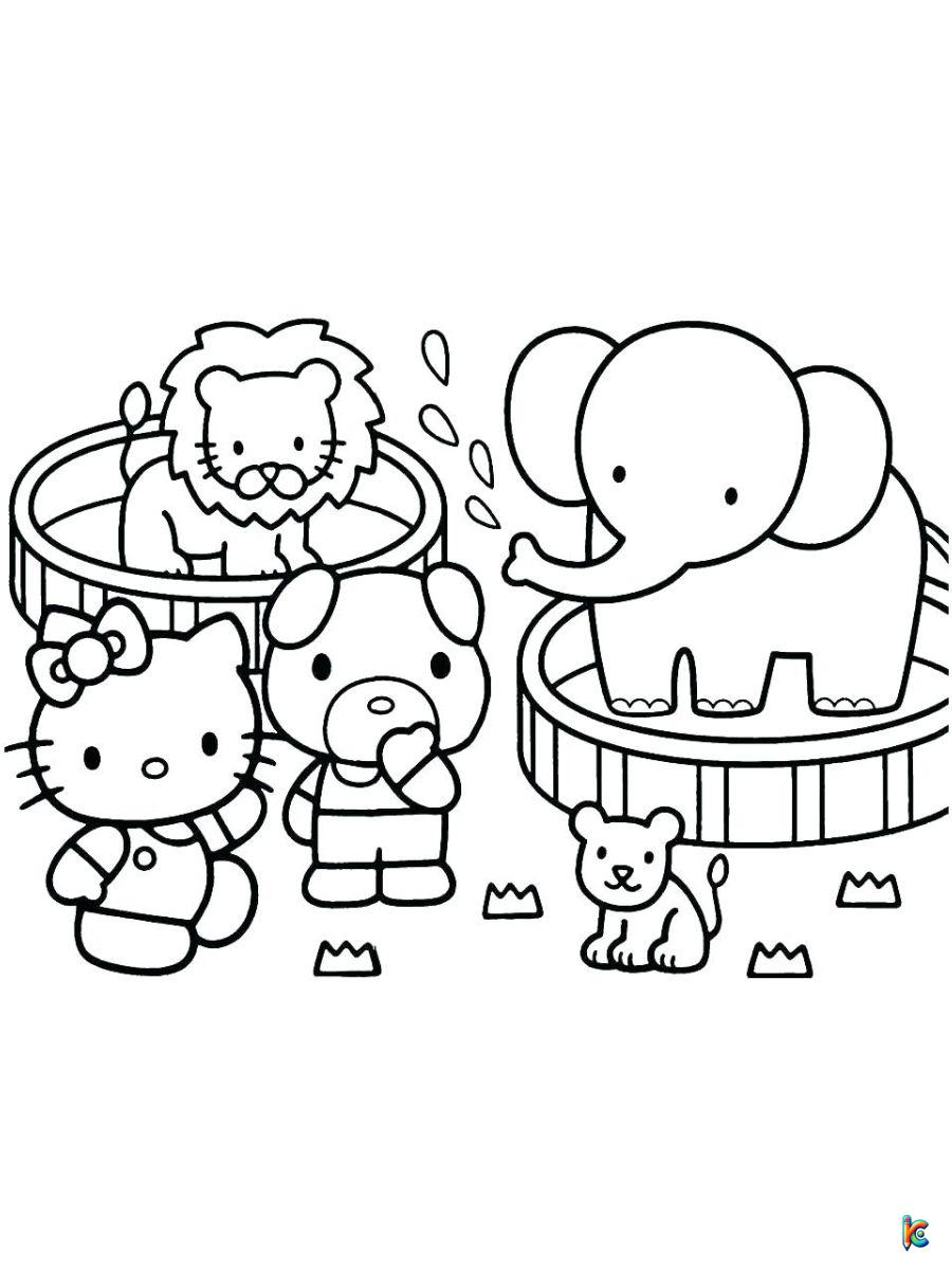 cute zoo animals coloring pages