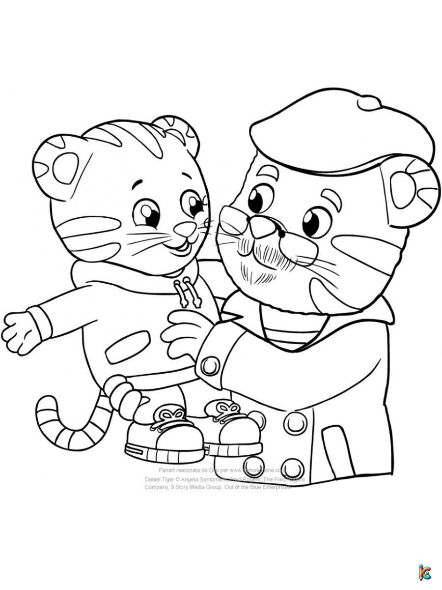 daniel the tiger coloring pages