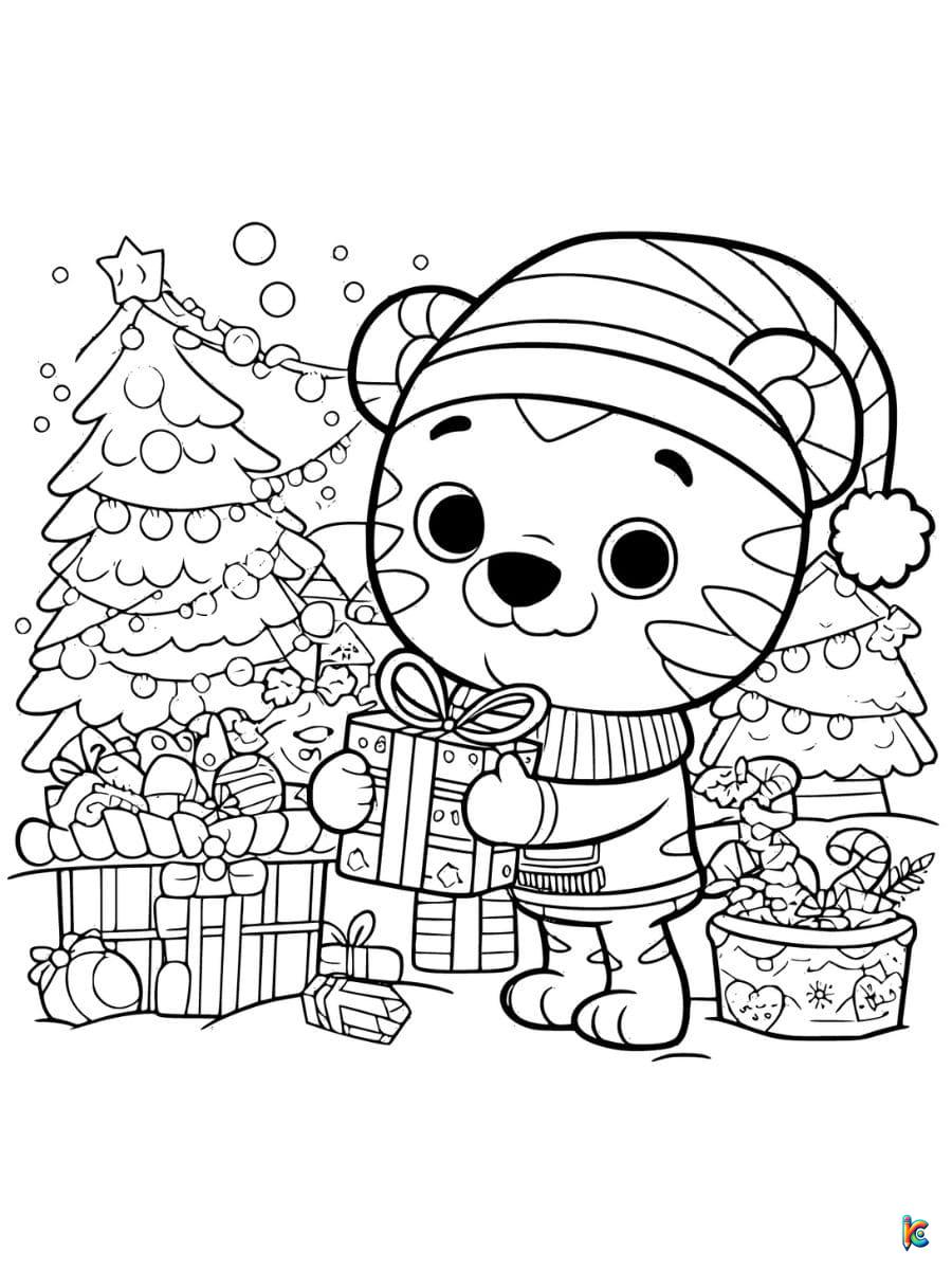 daniel tiger christmas coloring page