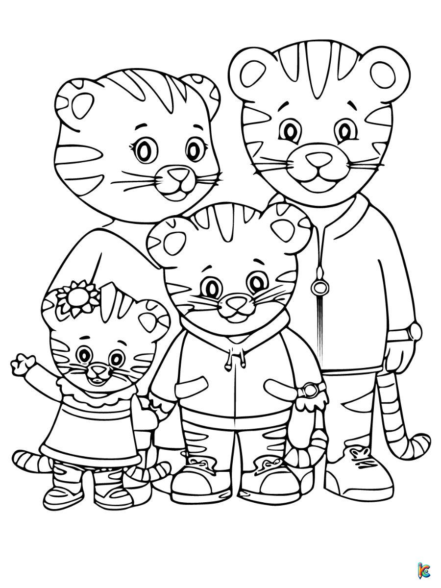 daniel tiger coloring pages free