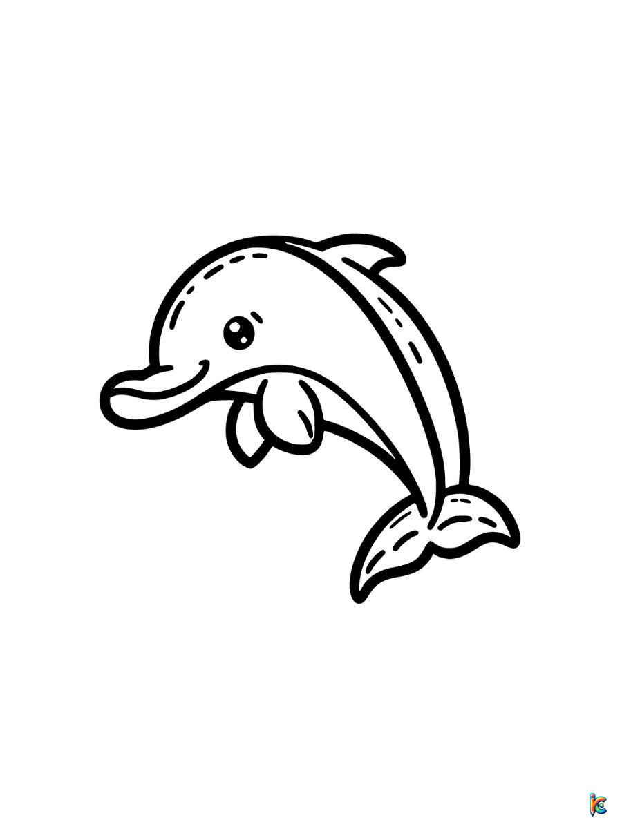 dolphin printable coloring pages