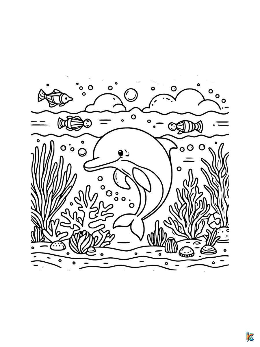 dolphines coloring pages