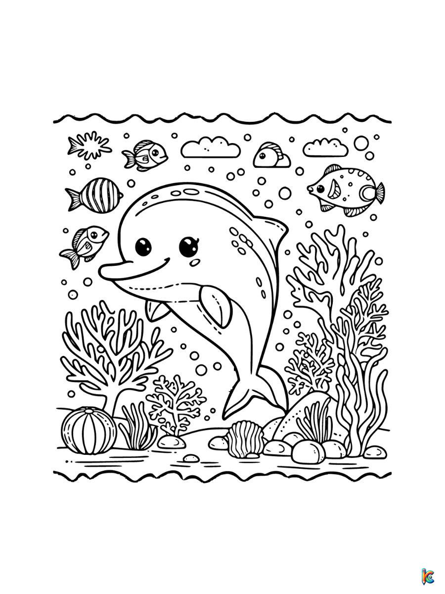 dolphins coloring pages free printable
