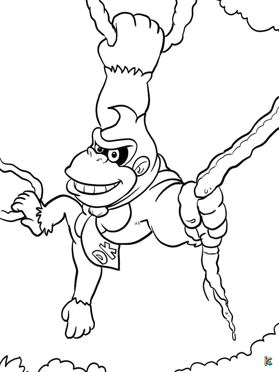 donkey kong coloring pages