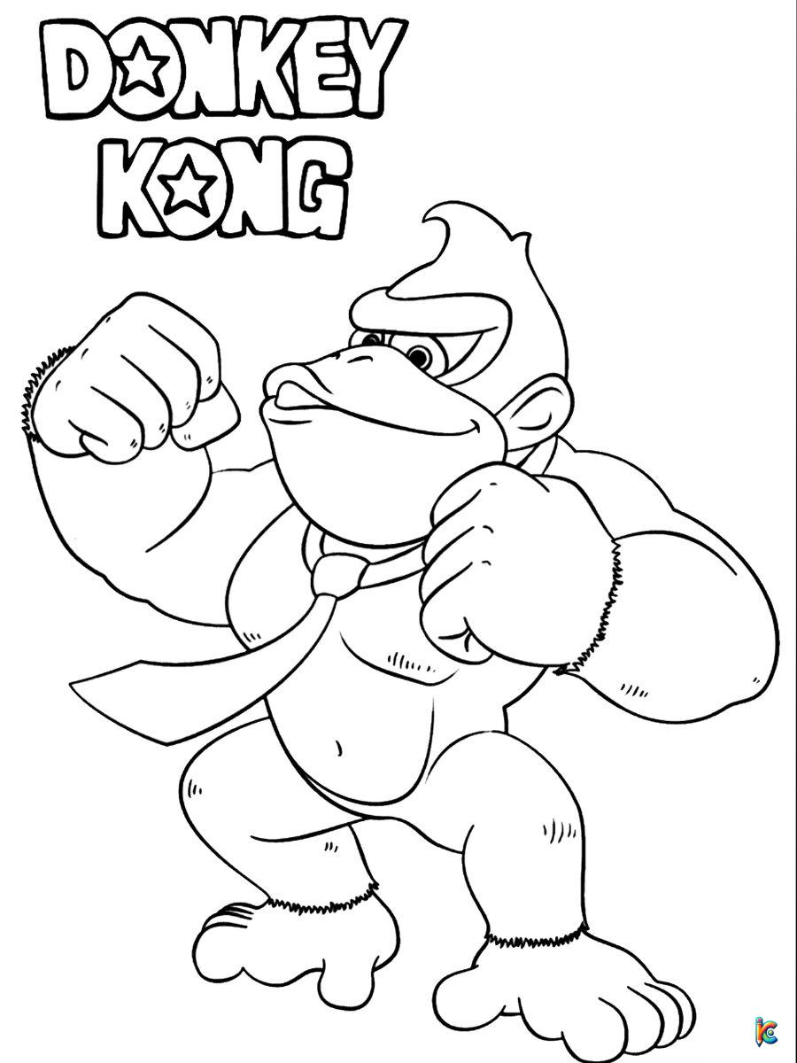 donkey kong country coloring pages