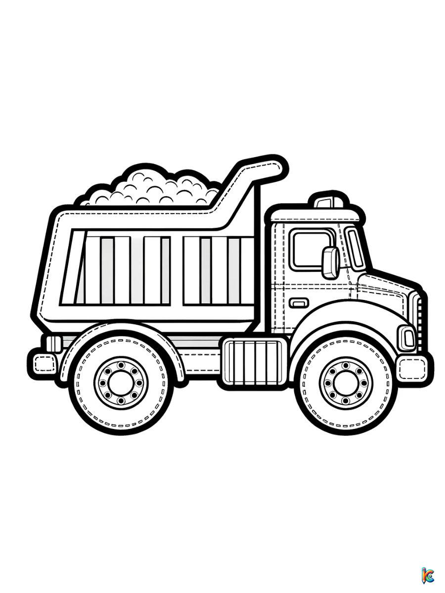 dump truck printable coloring pages
