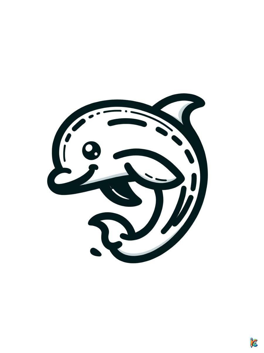 easy dolphin coloring pages