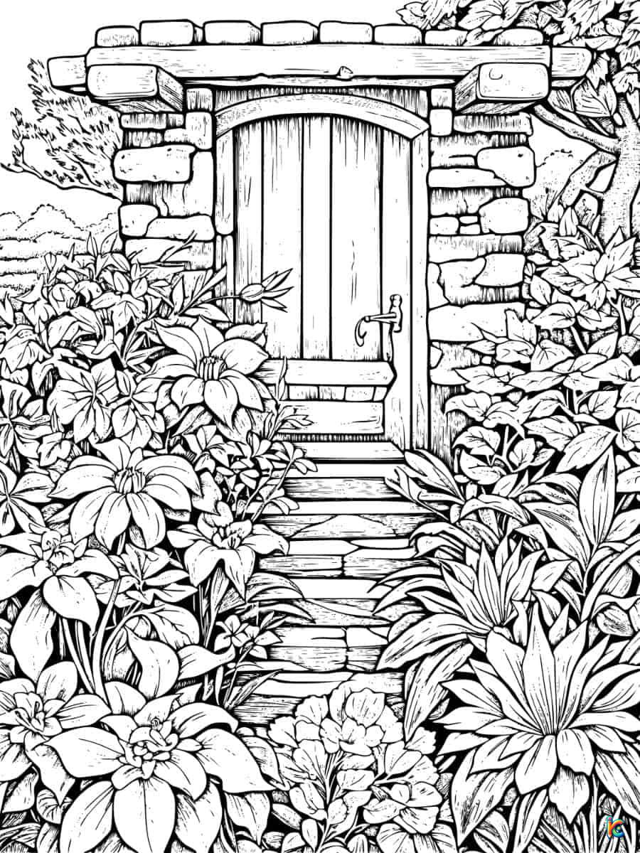 easy garden coloring pages