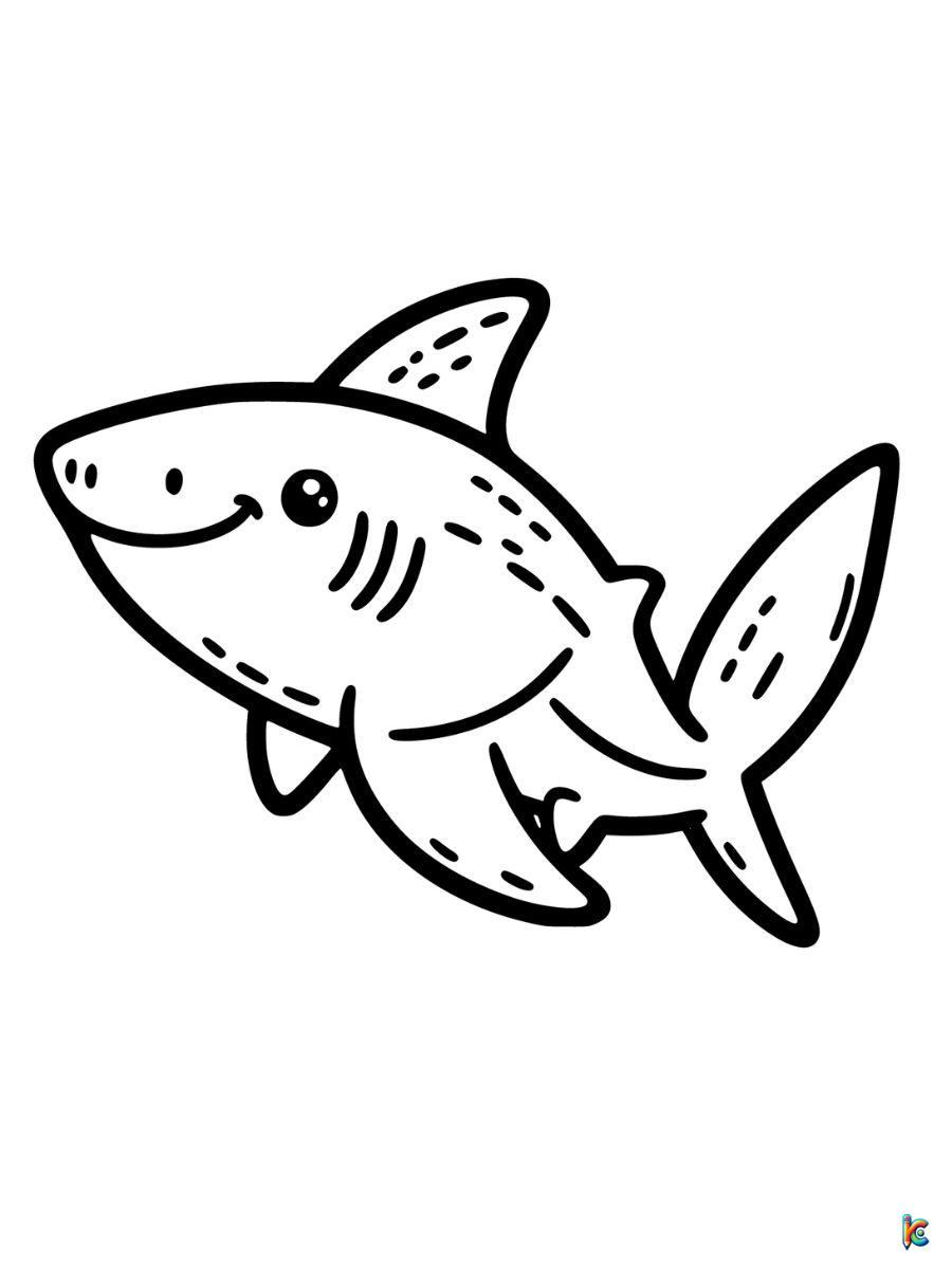 easy shark coloring pages