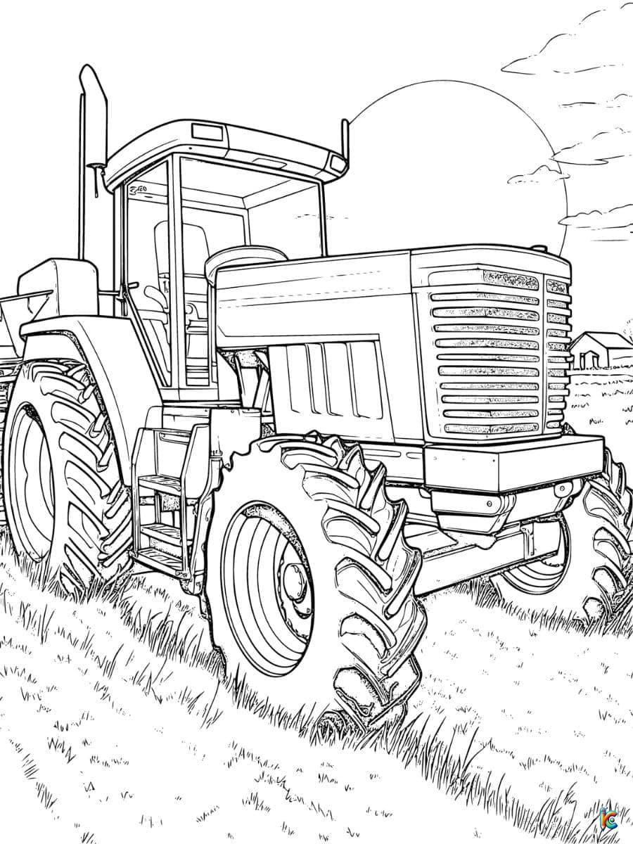 farm equipment coloring pages