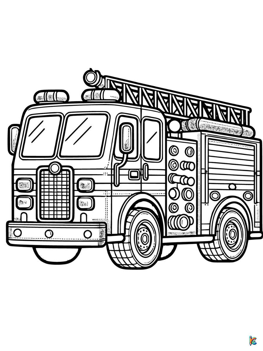 fire truck printable coloring pages