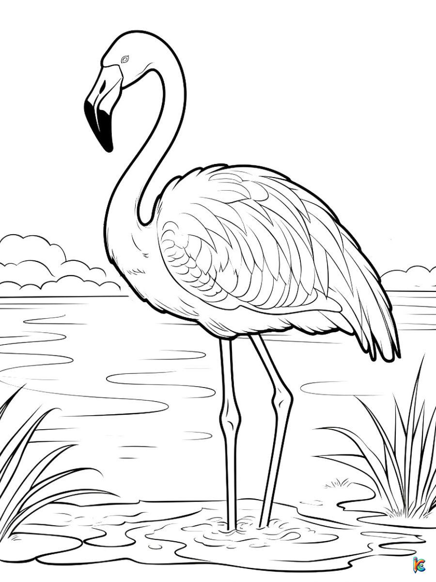 flamingo printable coloring pages