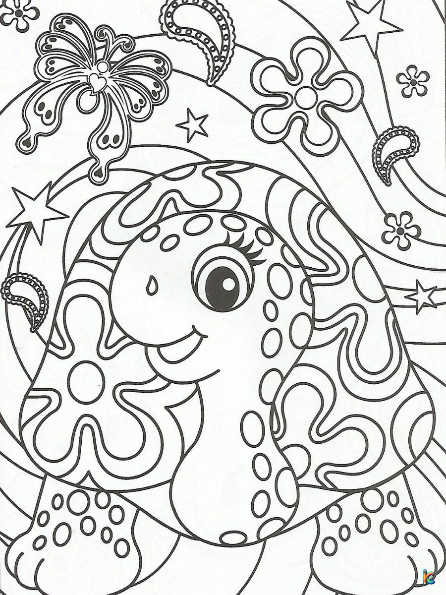 free coloring animal pages for girls lisa frank