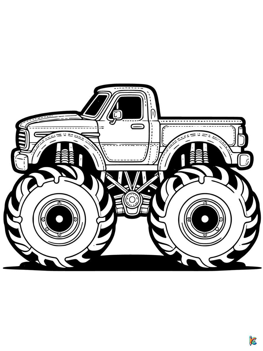 free coloring pages monster trucks