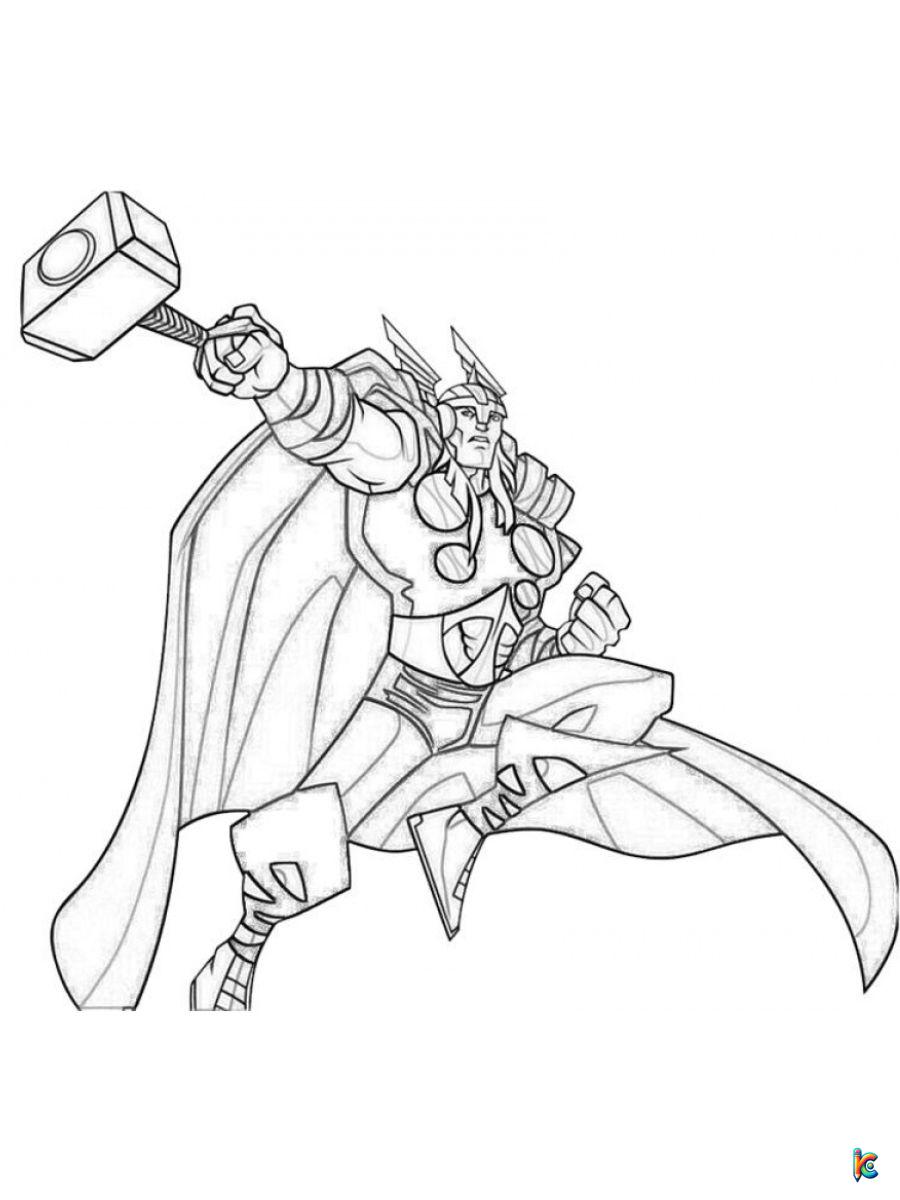 free coloring pages thor