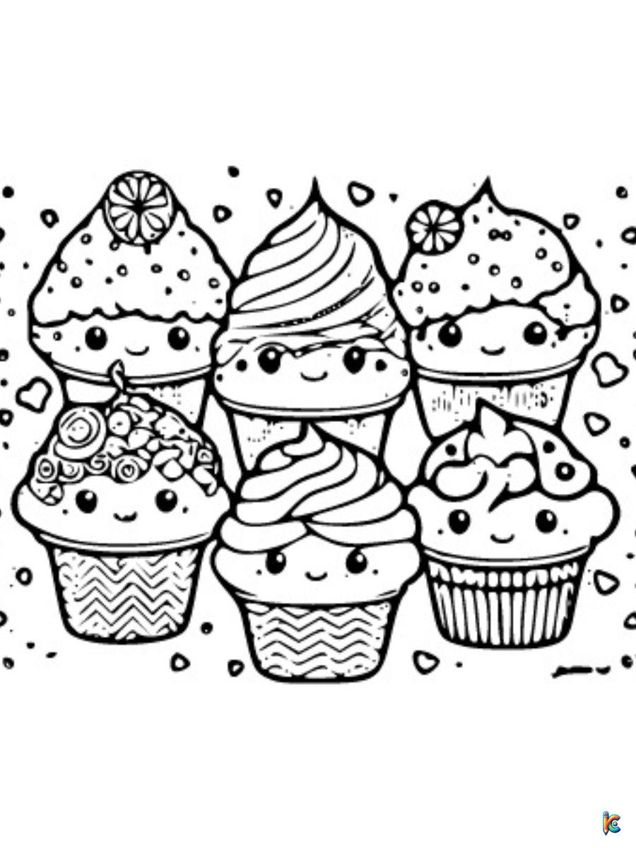 free cupcake coloring pages