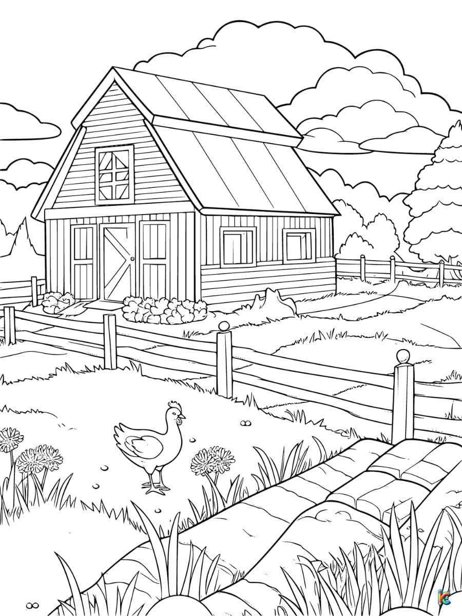free farm coloring pages